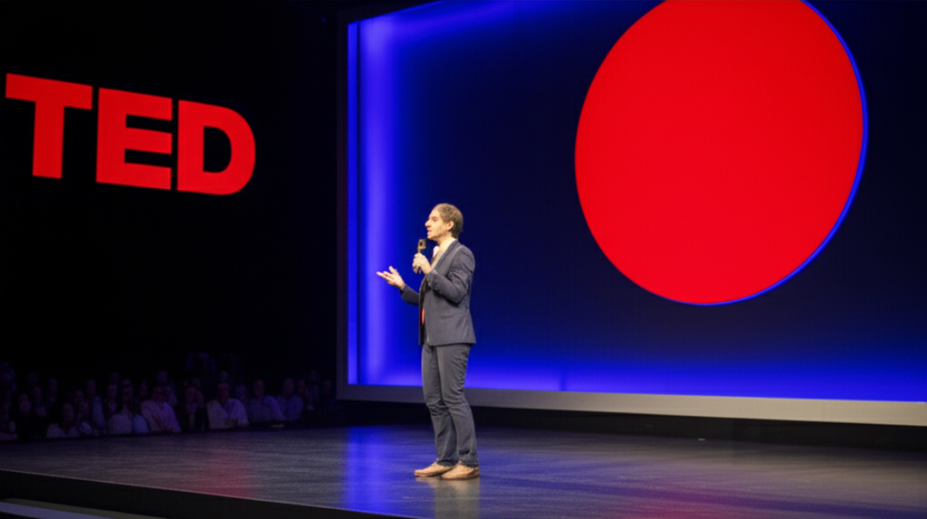 Speaker on TEDx stage
